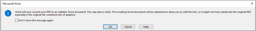 click now on ok button to save jpgimagetopdf in ms word.