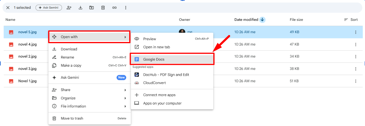 open file in google drive